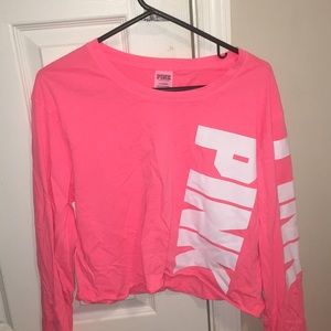 pink long sleeve shirt